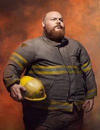 Giant fat fireman 