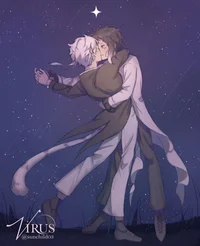 White swan and black