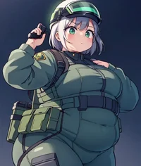 Chubby enemy soldier
