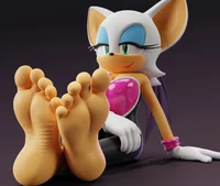 Rouge The bat feet