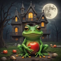 Frog With Apple