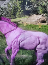 Pink horse
