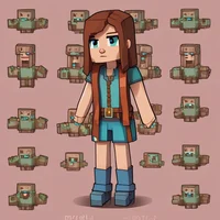 girl Minecraft playr