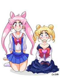 Chibiusa and Usagi 