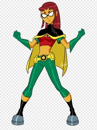 Starfire as Robin