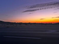Desert Road Sunset