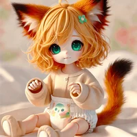 Squirmy baby kitsune