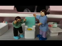 wooden dolls potty 