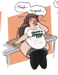 Fat pizza lover gf