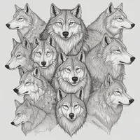 Pack of alpha wolfs