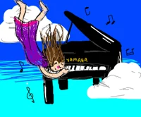 falling piano girl