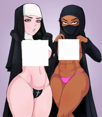 A nun and a Niqabi