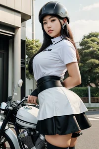 Thicc biker girl
