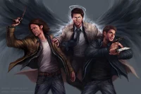 Dean and Sam and Cas