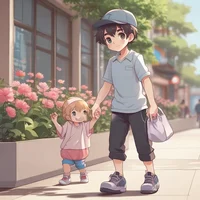 Son and daughter 
