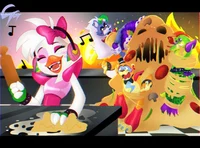 Chicas pizza acciden