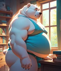 Daddy fat polar bear