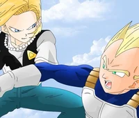 Vegeta and 18