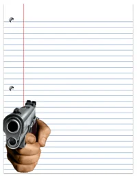 Paper with a gun