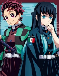 Tanjiro y muichiro