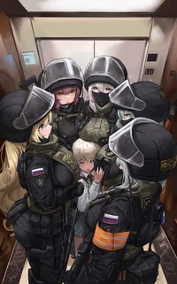 5 military girls 