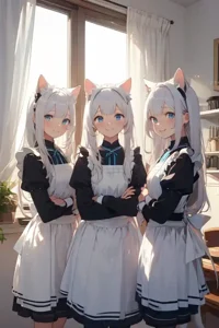 Neko maid sisters