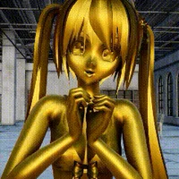 Golden swimsuit miku