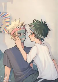 Izuku y Bakugo