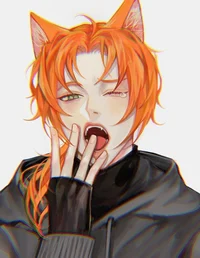Orange cat boy