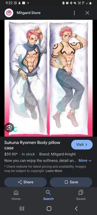 Sukuna body pillow