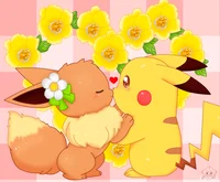 Pikachu and Eevee