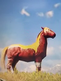 Giant crimson horse