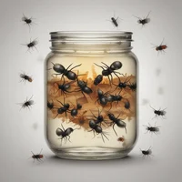 Jar with ants