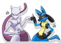 Lucario And Mewtwo