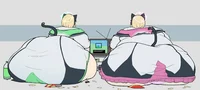 Fat Momoi and Midori