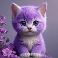 purple kitty