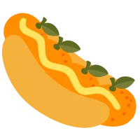 Orange hot dog