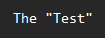 The test