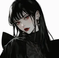 Pretty Goth women
