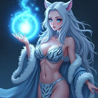White tiger girl