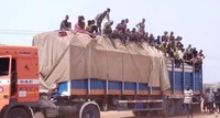 Truck moving at 319