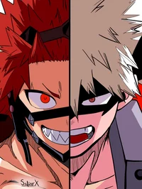 Kirishima and Bakugo