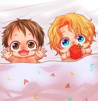 Sabo y Luffy Baby