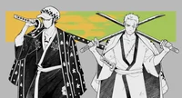 Bad boi Zoro and Law
