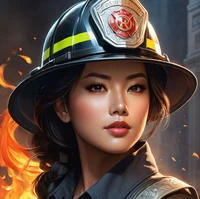 Female firefighter