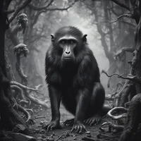 Scary baboon