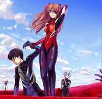 Asuka Shinji and Rei