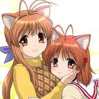 Cat Mom and Daughter