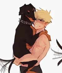 Bakugo and dog
