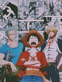 Zoro Sanji and Luffy